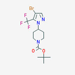 Structure of tert-butyl 4-(4-bromo-5-(trifluoromethyl)-1H-pyrazol-1-yl)piperidine-1-carboxylate