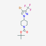 tert-butyl 4-(4-bromo-3-(trifluoromethyl)-1H-pyrazol-1-yl)piperidine-1-carboxylate结构式