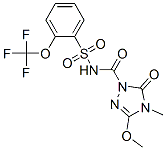 Structure of 3-methoxy-4-methyl-5-oxo-N-[2-(trifluoromethoxy)phenyl]sulfonyl-1,2,4- triazole-1-carboxamide