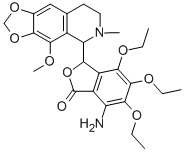 7-Amino-4,5,6-triethoxy-3-(5,6,7,8-tetrahydro-4-methoxy-6-methyl-1,3-dioxolo[4,5-g]isoquinolin-5-yl)isobenzofuran-1(3H)-one结构式