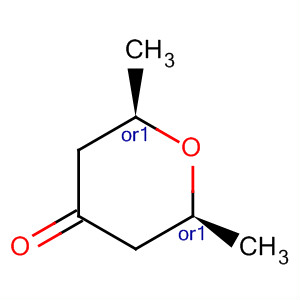 Structure of 4H-Pyran-4-one, tetrahydro-2,6-dimethyl-, cis-
