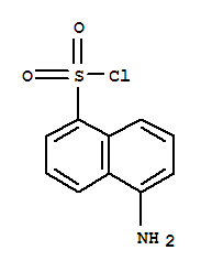 Structure of 1-Naphthalenesulfonylchloride, 5-amino-