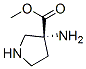 Structure of 3-PYRROLIDINECARBOXYLIC ACID 3-AMINO-,METHYL ESTER,(R)-