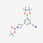 Structure of tert-Butyl 3-(3-cyano-5-(4,4,5,5-tetramethyl-1,3,2-dioxaborolan-2-yl)phenyl)azetidine-1-carboxylate