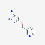 5-(pyridin-3-ylmethoxy)-1H-pyrazol-3-amine结构式