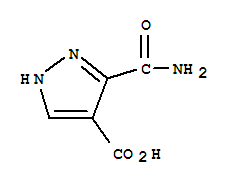 Structure of 1H-PYRAZOLE-4-CARBOXYLIC ACID,3-(AMINOCARBONYL)-
