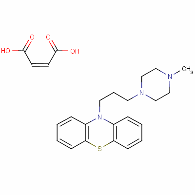 Structure of 10-[3-(4-Methylpiperazine-1-yl)propyl]-10H-phenothiazine·2maleic acid