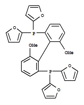 Structure of (S)-(-)-2,2-Bis(di-2-furanylphosphino)-6,6-dimethoxy-1,1-biphenyl,min.97%