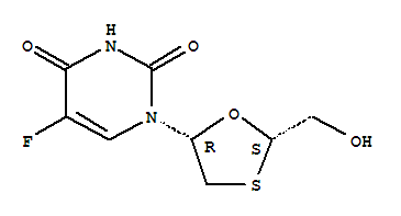 1,3-Oxathiolane,2,4(1H,3H)-pyrimidinedione deriv.结构式