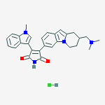 Structure of 1H-Pyrrole-2,5-dione,3-[8-[(dimethylamino)methyl]-6,7,8,9-tetrahydropyrido[1,2-a]indol-10-yl]-4-(1-methyl-1H-indol-3-yl)-, monohydrochloride