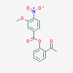 Benzoic acid, 3-methoxy-4-nitro-, 2-acetylphenyl ester结构式