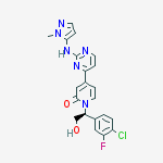 (S)-1-(1-(4-chloro-3-fluorophenyl)-2-hydroxyethyl)-4-(2-((1-methyl-1H-pyrazol-5-yl)amino)pyrimidin-4-yl)pyridin-2(1H)-one结构式