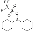Structure of DICYCLOHEXYL(TRIFLUOROMETHANESULFONYLOXY)BORANE