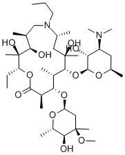 Structure of (2R,3S,4R,5S,8R,10R,11R,12S,13S,14R)-13-[(2,6-dideoxy-3-Cmethyl-3-O-methyl-a-L-ribo-hexopyranosyl)oxy]-2-ethyl-3,4,10-trihydroxy-3,5,8,10,12,14-hexamethyl-7-propyl-11-[[3,4,6-trideoxy-3-(dimethylamino)-b-D-xylo-hexopyranosyl]oxy]-1-oxa-7-azacyclopentadeca