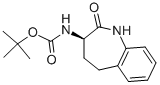 Structure of (R)(2-OXO-2,3,4,5-TETRAHYDRO-1H-BENZO[B]AZEPIN-3-YL)-CARBAMIC ACID TERT-BUTYL ESTER