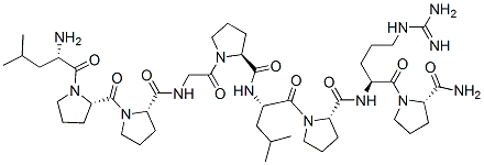 Structure of leucyl-prolyl-prolyl-glycyl-prolyl-leucyl-prolyl-arginyl-prolinamide