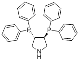 (3S,4S)-(-)-BIS(DIPHENYLPHOSPHINO)PYRROLIDINE结构式