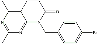 Structure of 8-[(4-Bromophenyl)methyl]-5,8-dihydro-2,4-dimethylpyrido[2,3-d]pyrimidin-7(6H)-one
