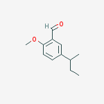 Structure of 5-butan-2-yl-2-methoxybenzaldehyde