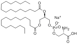 Structure of L-Serine, (2R)-2,3-bis[(1-oxohexadecyl)oxy]propyl hydrogen phosphate(ester), monosodium salt