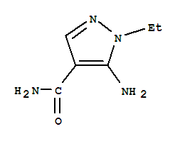 1H-PYRAZOLE-4-CARBOXAMIDE,5-AMINO-1-ETHYL-结构式