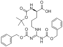 Structure of BOC-D-ARG(Z)2-OH