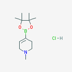 Structure of 1-methyl-4-(4,4,5,5-tetramethyl-1,3,2-dioxaborolan-2-yl)-1,2,3,6-tetrahydropyridine hydrochloride