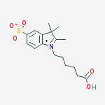 1-(5-羧基己基)-2,3,3-三甲基-3H-吲哚-5-磺酸内盐结构式