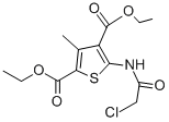 Structure of 2,4-THIOPHENEDICARBOXYLIC ACID, 5-[(2-CHLOROACETYL)AMINO]-3-METHYL-, DIETHYL ESTER