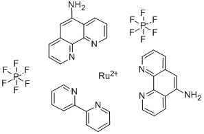 Structure of Bis(2,2-bipyridine)-(5-aminophenanthroline)ruthenium bis(hexafluorophosphate)