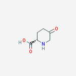 Chemical structure of (2S)-5-Oxo-piperidine-2-carboxylic acid