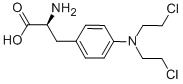 Structure of 3-[p-[Bis(.beta.-chloroethyl)amino]phenyl]-D,L-alanine hydrochloride