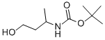 Structure of Carbamic acid, (3-hydroxy-1-methylpropyl)-, 1,1-dimethylethyl ester