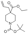Structure of 1,4-Piperidinedicarboxylic acid, 4-(2-propen-1-yl)-, 1-(1,1-dimethylethyl) 4-ethyl ester