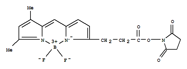 EverFluorFL,SE [4,4-Difluoro-5,7-Dimethyl-4-Bora-3a,4a-Diaza-s-Indacene-3-PropionicAcid,SuccinimidylEster][KnownasBODIPY®FL,SE, TMofMP]结构式