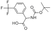 N-叔丁氧羰基-2-(3-三氟甲基-苯基)-DL-甘氨酸结构式
