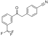 4-氰基苄基-3-三氟甲基苯乙酮结构式