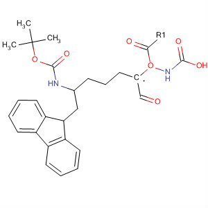 Structure of Carbamic acid,[(1S)-5-[[(1,1-dimethylethoxy)carbonyl]amino]-1-formylpentyl]-,9H-fluoren-9-ylmethyl ester