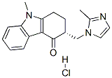4H-Carbazol-4-one,1,2,3,9-tetrahydro-9-methyl-3-[(2-methyl-1H-imidazol-1-yl)methyl]-,hydrochloride (1:1), (3R)-结构式