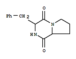 Pyrrolo(2,1-F)pyrazine-1,4-dione, 2,3,6,7,8,8A-hexahydro-3-(phenylmethyl)-结构式