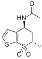 Structure of N-[(4S,6S)-6-METHYL-7,7-DIOXO-5,6-DIHYDRO-4H-THIENO[2,3-B]THIOPYRAN-4-YL]ACETAMIDE