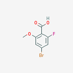 Structure of 4-Bromo-2-fluoro-6-methoxybenzoic acid