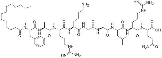 Structure of PROTEIN KINASE C INHIBITOR 20-28, CELL-PERMEABLE, MYRISTOYLATED