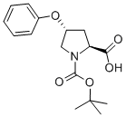 (2S,4R)-BOC-4-苯氧基-吡咯烷-2-羧酸结构式