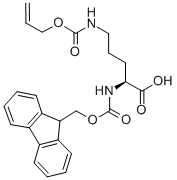 Structure of FMOC-ORN(ALOC)-OH