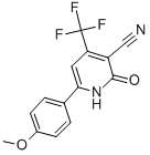 Structure of 3-CYANO-4-TRIFLUOROMETHYL-6-(4-METHOXYPHENYL)-PYRIDINE-2-ONE