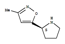 Isoxazole,3-methyl-5-(2S)-2-pyrrolidinyl-结构式