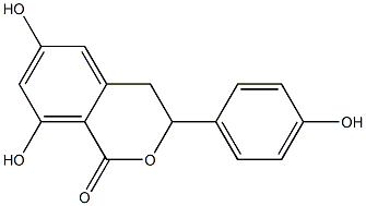 3,4-二氢-6,8-二羟基-3-(4-羟基苯基)-1H-2-苯并吡喃-1-酮结构式