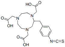Structure of 2-(4-isothiocyanatobenzyl)-1,4,7-triazacyclononane-1,4,7-triacetic acid