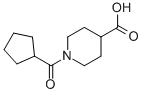 Structure of 1-(CYCLOPENTYLCARBONYL)PIPERIDINE-4-CARBOXYLIC ACID